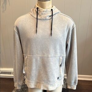 Madison Supply Men’s Small Gray High Collar Sweatshirt with Zippers
